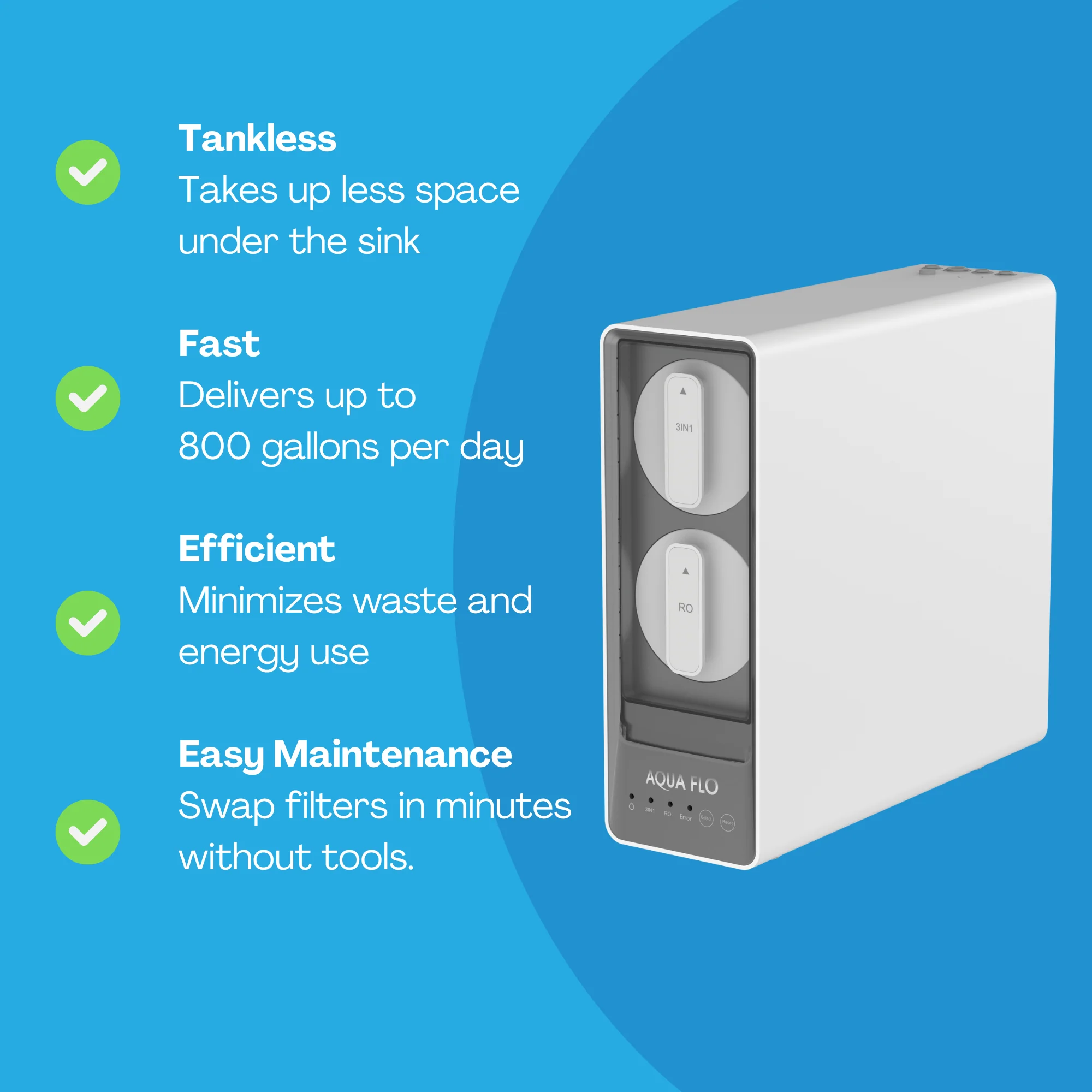 Aqua Flo 800 GPD High Efficiency Tankless RO System - Image 5