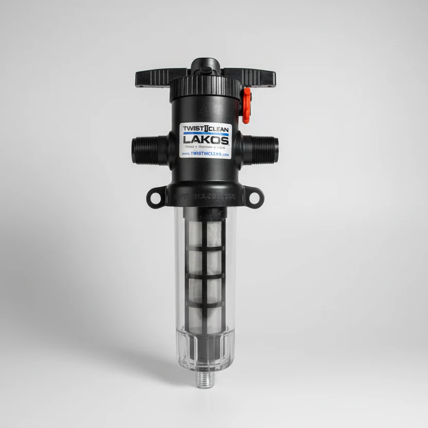 Twist-II-Clean Spindown Filter Housing - 3/4'' In/Out with 100 Mesh Sand Filter - Image 3